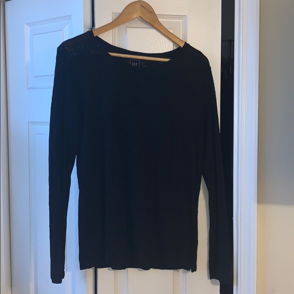 Black long sleeve top